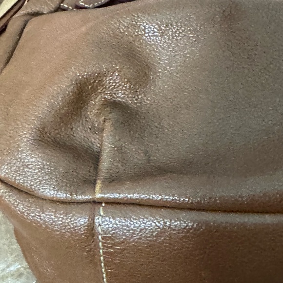 Dooney & Bourke Nina Tan Leather Satchel Bag - Picture 5 of 12